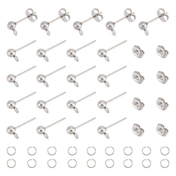 PandaHall Unicraftale 200Pcs 304 Stainless Steel Ball Post Stud Earring Findings, with Horizontal Loops & 200Pcs Ear Nuts & 200Pcs Open Jump...
PandaHall Unicraftale 200Pcs 304 Stainless Steel Ball Post Stud Earring Findings, with Horizontal Loops & 200Pcs Ear Nuts & 200Pcs Open Jump...