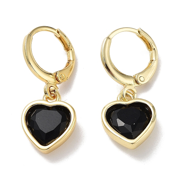 PandaHall Real 18K Gold Plated Brass Dangle Leverback Earrings, with Heart Glass, Black, 25.5x10.5mm Glass Heart Black
PandaHall Real 18K Gold Plated Brass Dangle Leverback Earrings, with Heart Glass, Black, 25.5x10.5mm Glass Heart Black