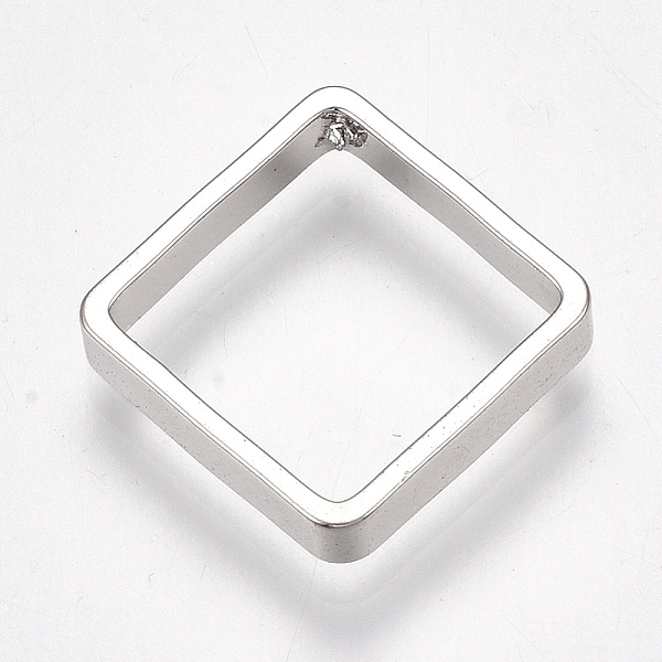 PandaHall Brass Pendants, Rhombus, Nickel Free, Real Platinum Plated, 16x16x2.5mm, Hole: 1mm Brass Rhombus
PandaHall Brass Pendants, Rhombus, Nickel Free, Real Platinum Plated, 16x16x2.5mm, Hole: 1mm Brass Rhombus