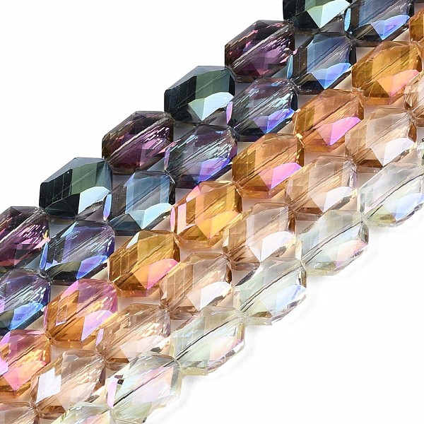 PandaHall Electroplate Transparent Glass Beads Strands, AB Color Plated, Faceted, Oval, Mixed Color, 12x8x5mm, Hole: 1mm, about..., Multicolor
PandaHall Electroplate Transparent Glass Beads Strands, AB Color Plated, Faceted, Oval, Mixed Color, 12x8x5mm, Hole: 1mm, about..., Multicolor