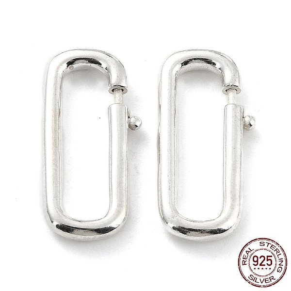 PandaHall 925 Sterling Silver Spring Ring Clasp, Rectangle, Silver, 22x9x2.5mm, Inner Diameter: 18x4mm Sterling Silver
PandaHall 925 Sterling Silver Spring Ring Clasp, Rectangle, Silver, 22x9x2.5mm, Inner Diameter: 18x4mm Sterling Silver