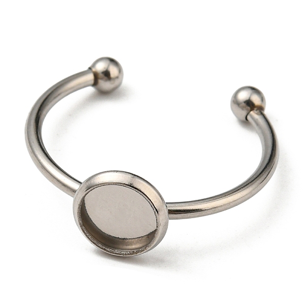 PandaHall 304 Stainless Steel Open Cuff Ring Findings, Bezel Cup Ring Settings with 201 Stainless Steel Tray, Flat Round, Stainless Steel...
PandaHall 304 Stainless Steel Open Cuff Ring Findings, Bezel Cup Ring Settings with 201 Stainless Steel Tray, Flat Round, Stainless Steel...