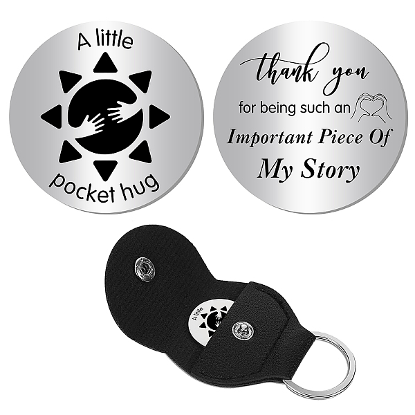 PandaHall CREATCABIN A Little Pocket Hug Token Long Distance Relationship Keepsake Stainless Steel Double Sided Inspirational Gift with PU...
PandaHall CREATCABIN A Little Pocket Hug Token Long Distance Relationship Keepsake Stainless Steel Double Sided Inspirational Gift with PU...