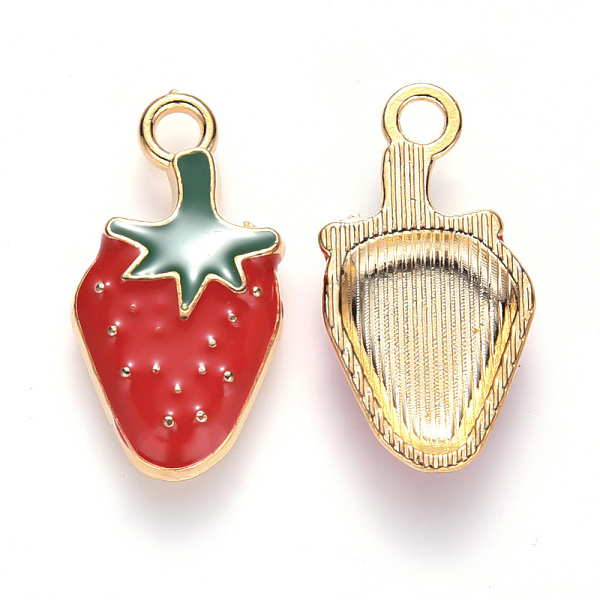 PandaHall Alloy Enamel Pendants, Strawberry, Light Gold, Red, 21.5x11x3mm, Hole: 2mm Alloy+Enamel Fruit Red
PandaHall Alloy Enamel Pendants, Strawberry, Light Gold, Red, 21.5x11x3mm, Hole: 2mm Alloy+Enamel Fruit Red