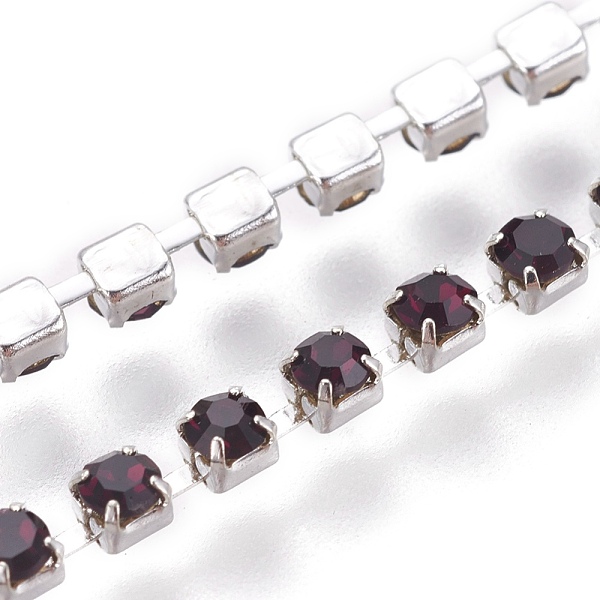 PandaHall Brass Rhinestone Strass Chains, Rhinestone Cup Chain, 2880pcs Rhinestone/bundle, Grade A, Silver Color Plated, Amethyst, 2mm..., Purple
PandaHall Brass Rhinestone Strass Chains, Rhinestone Cup Chain, 2880pcs Rhinestone/bundle, Grade A, Silver Color Plated, Amethyst, 2mm..., Purple