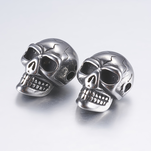 PandaHall 316 Surgical Stainless Steel Beads, Skull, Antique Silver, 14x9.5x9mm, Hole: 2mm 316 Surgical Stainless Steel Skull
PandaHall 316 Surgical Stainless Steel Beads, Skull, Antique Silver, 14x9.5x9mm, Hole: 2mm 316 Surgical Stainless Steel Skull