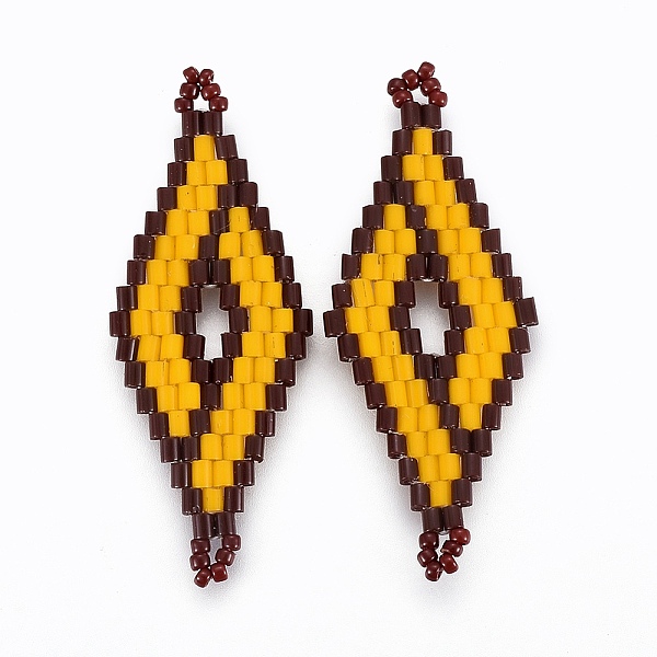 PandaHall MIYUKI & TOHO Handmade Japanese Seed Beads Links, Loom Pattern, Rhombus, Gold, 40.7~42x16.4~17x1.7~1.9mm, Hole: 1.2~1.4mm Glass...
PandaHall MIYUKI & TOHO Handmade Japanese Seed Beads Links, Loom Pattern, Rhombus, Gold, 40.7~42x16.4~17x1.7~1.9mm, Hole: 1.2~1.4mm Glass...