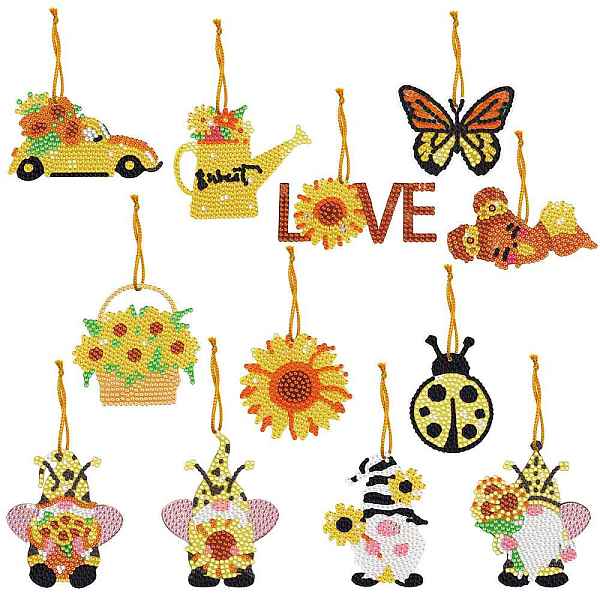 PandaHall Gnome/Sunflower/Car DIY Diamond Painting Keychain Kit, Including Acrylic Board, Keychain Clasp, Bead Chain, Resin Rhinestones Bag...
PandaHall Gnome/Sunflower/Car DIY Diamond Painting Keychain Kit, Including Acrylic Board, Keychain Clasp, Bead Chain, Resin Rhinestones Bag...