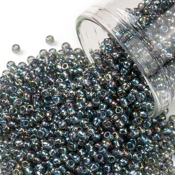 PandaHall TOHO Round Seed Beads, Japanese Seed Beads, (176B) Dark Grey Black Diamond Transparent Rainbow, 11/0, 2.2mm, Hole: 0.8mm, about..., Gray
PandaHall TOHO Round Seed Beads, Japanese Seed Beads, (176B) Dark Grey Black Diamond Transparent Rainbow, 11/0, 2.2mm, Hole: 0.8mm, about..., Gray