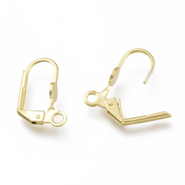 PandaHall Brass Leverback Earring Findings, with Loop, Real 24K Gold Plated, 16.5x11x4mm, Pin: 0.7mm, Hole: 1.8mm Brass
PandaHall Brass Leverback Earring Findings, with Loop, Real 24K Gold Plated, 16.5x11x4mm, Pin: 0.7mm, Hole: 1.8mm Brass