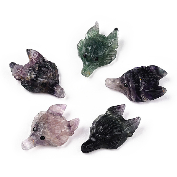 PandaHall Natural Fluorite Pendants, Wolf Head, 37~42x25~30x10~13mm, Hole: 2mm Fluorite Other Animal
PandaHall Natural Fluorite Pendants, Wolf Head, 37~42x25~30x10~13mm, Hole: 2mm Fluorite Other Animal