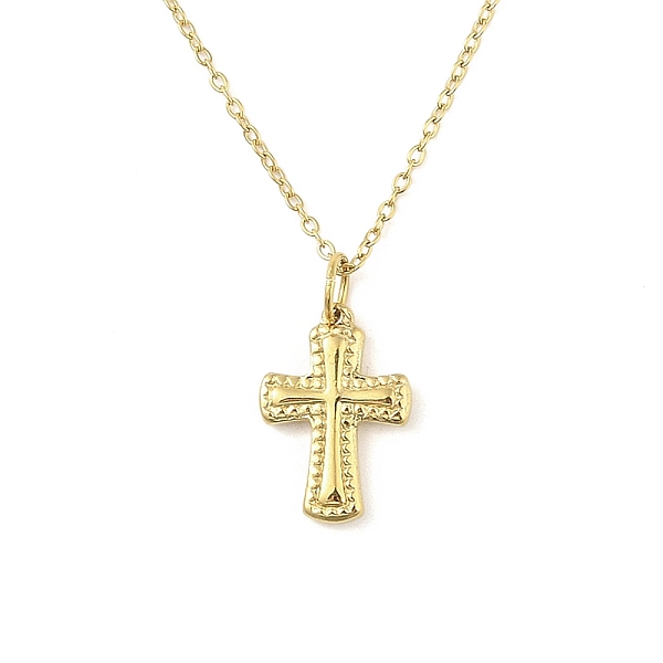 PandaHall Ion Plating(IP) 304 Stainless Steel Pendant Necklaces for Women, Cross, Real 18K Gold Plated, 18.39 inch(46.7cm) 304 Stainless...
PandaHall Ion Plating(IP) 304 Stainless Steel Pendant Necklaces for Women, Cross, Real 18K Gold Plated, 18.39 inch(46.7cm) 304 Stainless...