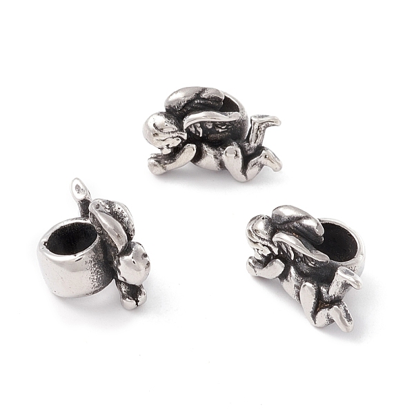 PandaHall 304 Stainless Steel European Beads, Large Hole Beads, Manual Polishing, Angel Cupid, Antique Silver, 14.5x11x9.5mm, Hole: 5mm 304...
PandaHall 304 Stainless Steel European Beads, Large Hole Beads, Manual Polishing, Angel Cupid, Antique Silver, 14.5x11x9.5mm, Hole: 5mm 304...