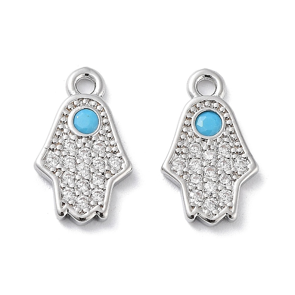 PandaHall Brass Micro Pave Clear Cubic Zirconia Charms, with Glass, Hamsa Hand Charms, Real Platinum Plated, 13.5x8x1.5mm, Hole: 1.4mm...
PandaHall Brass Micro Pave Clear Cubic Zirconia Charms, with Glass, Hamsa Hand Charms, Real Platinum Plated, 13.5x8x1.5mm, Hole: 1.4mm...