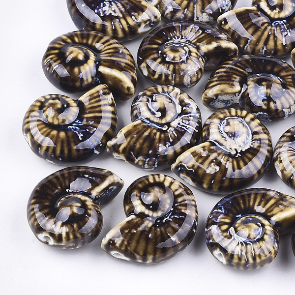 PandaHall Handmade Porcelain Beads, Fancy Antique Glazed Porcelain, Sea Snail, Coffee, 39~40x30~31x16.5~18mm, Hole: 2.5~3.5mm Porcelain..., Brown
PandaHall Handmade Porcelain Beads, Fancy Antique Glazed Porcelain, Sea Snail, Coffee, 39~40x30~31x16.5~18mm, Hole: 2.5~3.5mm Porcelain..., Brown