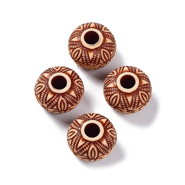 PandaHall Opaque Acrylic European Beads, Large Hole Beads, Rondelle with Flower Pattern, Saddle Brown, 15.5x11.5mm, Hole: 5mm, about...
PandaHall Opaque Acrylic European Beads, Large Hole Beads, Rondelle with Flower Pattern, Saddle Brown, 15.5x11.5mm, Hole: 5mm, about...