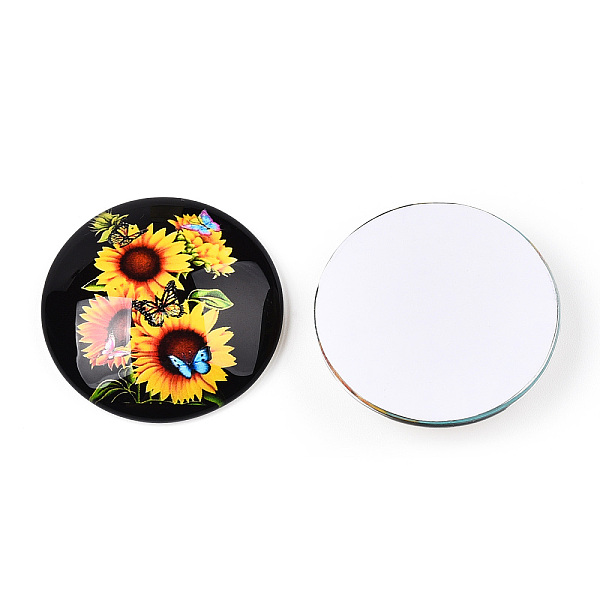 PandaHall Glass Cabochons, Half Round with Sunflower Pattern, Gold, 35x9mm Glass Half Round Gold
PandaHall Glass Cabochons, Half Round with Sunflower Pattern, Gold, 35x9mm Glass Half Round Gold
