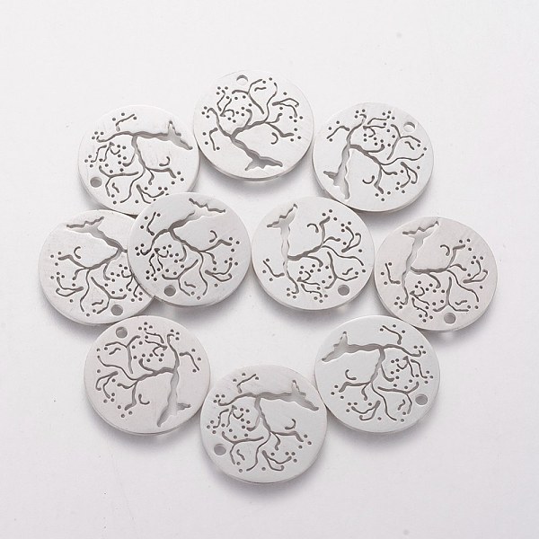 PandaHall 201 Stainless Steel Pendants, Flat Round with Cherry Tree, Stainless Steel Color, 20x1.1mm, Hole: 1.5mm 201 Stainless Steel Flat...
PandaHall 201 Stainless Steel Pendants, Flat Round with Cherry Tree, Stainless Steel Color, 20x1.1mm, Hole: 1.5mm 201 Stainless Steel Flat...
