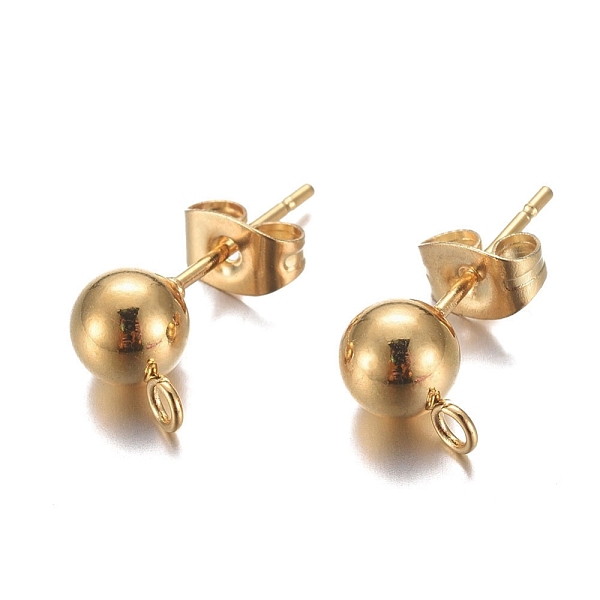 PandaHall 304 Stainless Steel Stud Earring Findings, for DIY Earring Making, with Loop and Ear Nut/Earring Backs, Real 24K Gold Plated, 9mm...
PandaHall 304 Stainless Steel Stud Earring Findings, for DIY Earring Making, with Loop and Ear Nut/Earring Backs, Real 24K Gold Plated, 9mm...