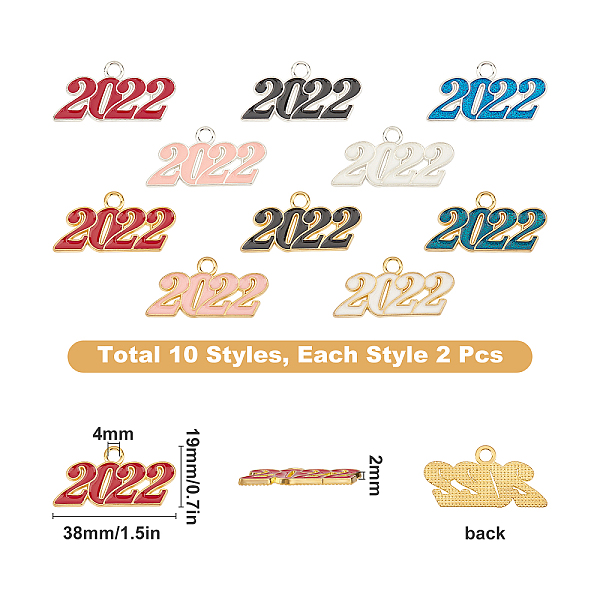 PandaHall SUNNYCLUE Alloy Enamel Pendants, Cadmium Free & Lead Free, New Year 2022, Golden & Silver, 19x38x2mm, Hole: 4mm, 20pcs/box..., Multicolor
PandaHall SUNNYCLUE Alloy Enamel Pendants, Cadmium Free & Lead Free, New Year 2022, Golden & Silver, 19x38x2mm, Hole: 4mm, 20pcs/box..., Multicolor