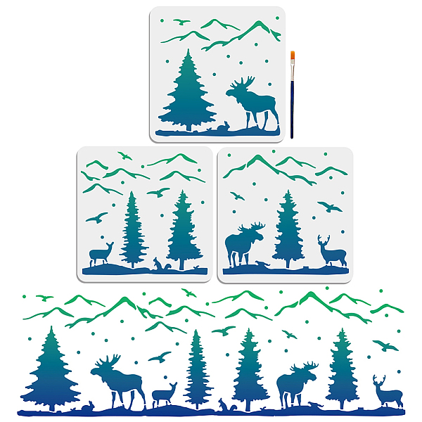 PandaHall MAYJOYDIY US 1 Set PET Hollow Out Drawing Painting Stencils, with 1Pc Art Paint Brushes, for DIY Scrapbook, Photo Album, Mountain..., Clear
PandaHall MAYJOYDIY US 1 Set PET Hollow Out Drawing Painting Stencils, with 1Pc Art Paint Brushes, for DIY Scrapbook, Photo Album, Mountain..., Clear