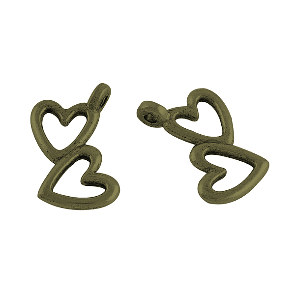 PandaHall Tibetan Style Alloy Pendants, Heart to Heart, Cadmium Free & Nickel Free & Lead Free, Antique Bronze, 18x15x2mm, Hole: 1.5mm Alloy...
PandaHall Tibetan Style Alloy Pendants, Heart to Heart, Cadmium Free & Nickel Free & Lead Free, Antique Bronze, 18x15x2mm, Hole: 1.5mm Alloy...