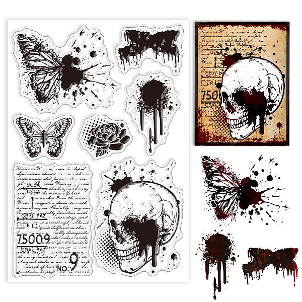 PandaHall Custom PVC Plastic Clear Stamps, for DIY Scrapbooking, Photo Album Decorative, Cards Making, Skull, 160x110x3mm Plastic Skull...
PandaHall Custom PVC Plastic Clear Stamps, for DIY Scrapbooking, Photo Album Decorative, Cards Making, Skull, 160x110x3mm Plastic Skull...