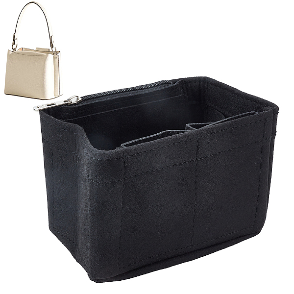 PandaHall WADORN Felt Purse Organizer Insert, Tote Bag Organizer Insert Mini Tote Basket Shaper Liner Rectangle Bag in Bag Shoulder Bag..., Black
PandaHall WADORN Felt Purse Organizer Insert, Tote Bag Organizer Insert Mini Tote Basket Shaper Liner Rectangle Bag in Bag Shoulder Bag..., Black