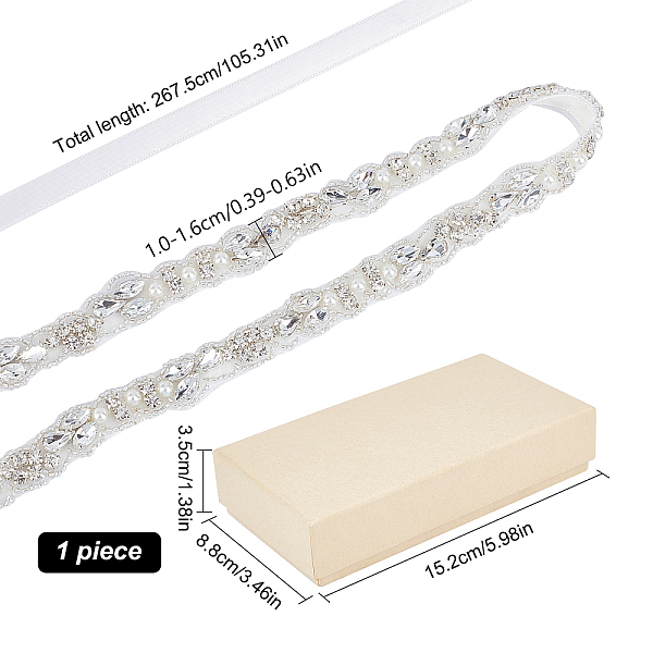 PandaHall CRASPIRE Wedding Bridal Belt for Bridal Dress, with Crystal Rhinestone, White, 105.31 inch(267.5cm) Alloy White
PandaHall CRASPIRE Wedding Bridal Belt for Bridal Dress, with Crystal Rhinestone, White, 105.31 inch(267.5cm) Alloy White