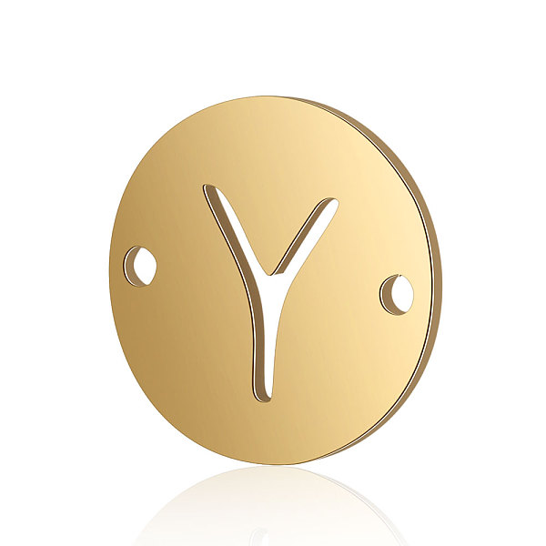 PandaHall Titanium Steel Links connectors, Flat Round with Letter, Golden, Letter.Y, 12x0.8mm, Hole: 0.8mm Titanium Steel Letter Y
PandaHall Titanium Steel Links connectors, Flat Round with Letter, Golden, Letter.Y, 12x0.8mm, Hole: 0.8mm Titanium Steel Letter Y