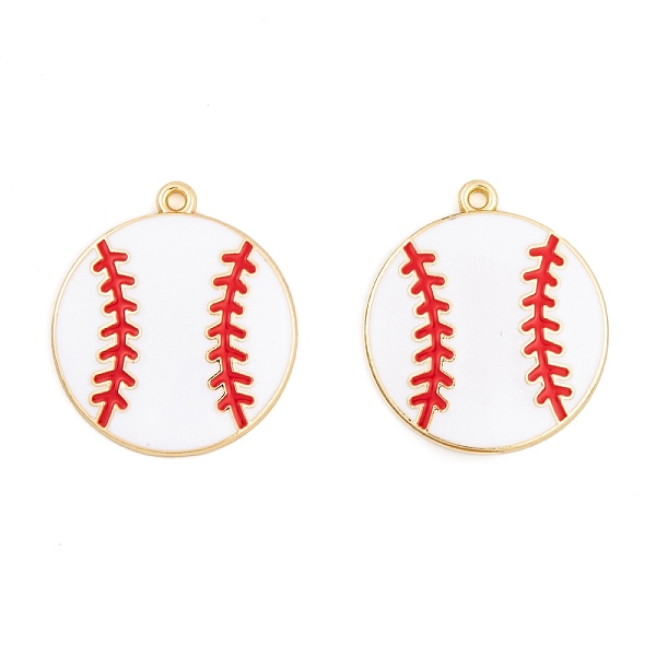 PandaHall Rack Plating Alloy Enamel Pendants, Golden, Baseball Charm, White, 28x24.5x2.5mm, Hole: 1.6mm Alloy+Enamel Baseball White
PandaHall Rack Plating Alloy Enamel Pendants, Golden, Baseball Charm, White, 28x24.5x2.5mm, Hole: 1.6mm Alloy+Enamel Baseball White