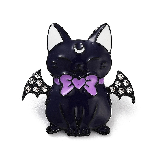 PandaHall Black Alloy Brooches, Enamel Pins, with Rhinestone, Cat, Purple, 29x29x4mm Alloy+Enamel Cat Shape Purple
PandaHall Black Alloy Brooches, Enamel Pins, with Rhinestone, Cat, Purple, 29x29x4mm Alloy+Enamel Cat Shape Purple