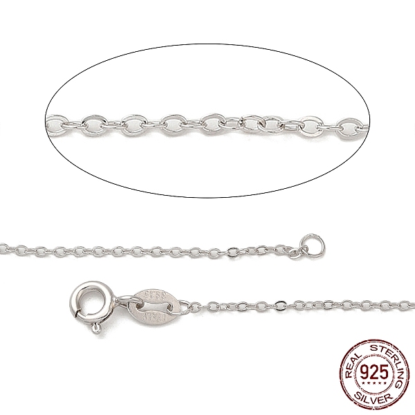 PandaHall Rhodium Plated 925 Sterling Silver Necklaces, Cable Chains, with Spring Ring Clasps, Thin Chain, Platinum, 16 inch, 1mm Sterling...
PandaHall Rhodium Plated 925 Sterling Silver Necklaces, Cable Chains, with Spring Ring Clasps, Thin Chain, Platinum, 16 inch, 1mm Sterling...