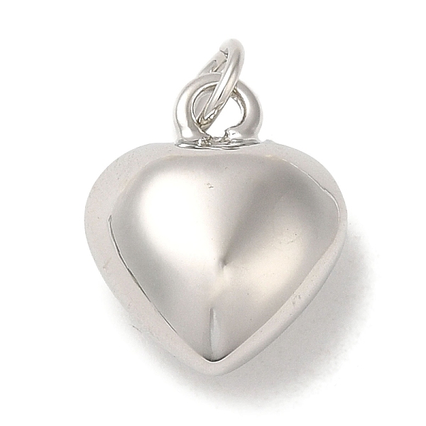 PandaHall Rack Plating Brass Pendants, with Jump Ring, Puffed Heart Charm, Platinum, 14.5x11.5x7mm, Hole: 3mm Brass Heart
PandaHall Rack Plating Brass Pendants, with Jump Ring, Puffed Heart Charm, Platinum, 14.5x11.5x7mm, Hole: 3mm Brass Heart