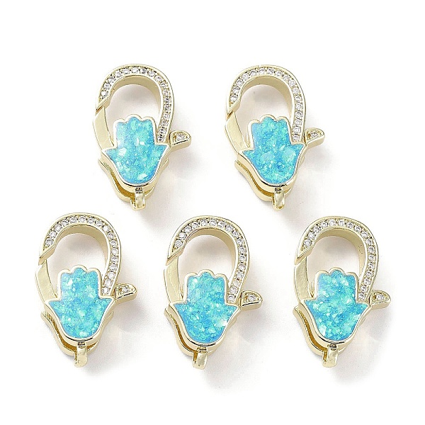PandaHall Rack Plating Brass Micro Pave Cubic Zirconia Lobster Claw Clasps, with Synthetic Opal, Cadmium Free & Lead Free, Long-Lasting..., Clear
PandaHall Rack Plating Brass Micro Pave Cubic Zirconia Lobster Claw Clasps, with Synthetic Opal, Cadmium Free & Lead Free, Long-Lasting..., Clear