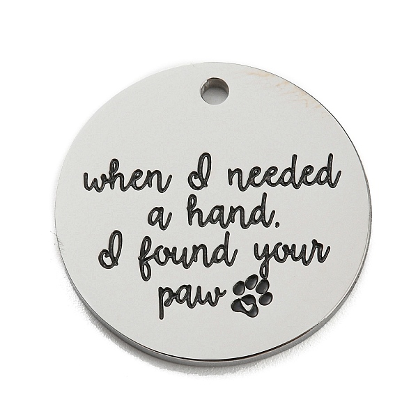 PandaHall Titanium Steel Penndants, Flat Round with Word When i needed a Hand Charm, Stainless Steel Color, 25x2mm, Hole: 2mm Titanium Steel...
PandaHall Titanium Steel Penndants, Flat Round with Word When i needed a Hand Charm, Stainless Steel Color, 25x2mm, Hole: 2mm Titanium Steel...
