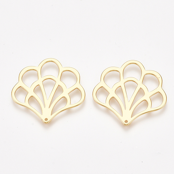 PandaHall Brass Pendants, Fan, Nickel Free, Real 18K Gold Plated, 25.5x26x1mm, Hole: 0.9mm Brass Fan
PandaHall Brass Pendants, Fan, Nickel Free, Real 18K Gold Plated, 25.5x26x1mm, Hole: 0.9mm Brass Fan
