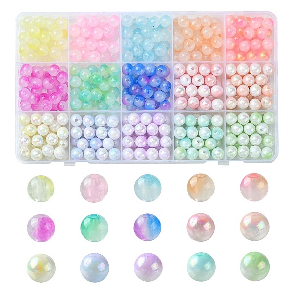 PandaHall Transparent & Two Tone Opaque Acrylic Beads, Round, Mixed Color, 7.5~8x7~8mm, Hole: 1.8mm, about 30pcs/style Acrylic Round..., Multicolor
PandaHall Transparent & Two Tone Opaque Acrylic Beads, Round, Mixed Color, 7.5~8x7~8mm, Hole: 1.8mm, about 30pcs/style Acrylic Round..., Multicolor