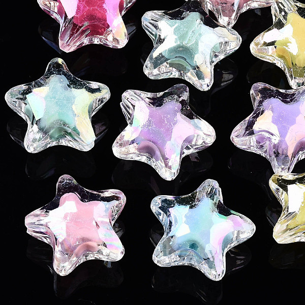 PandaHall Transparent Acrylic Beads, Bead in Bead, AB Color Plated, Star, Mixed Color, 19x20x11mm, Hole: 3mm, about 280pcs/500g Acrylic Star..., Multicolor
PandaHall Transparent Acrylic Beads, Bead in Bead, AB Color Plated, Star, Mixed Color, 19x20x11mm, Hole: 3mm, about 280pcs/500g Acrylic Star..., Multicolor