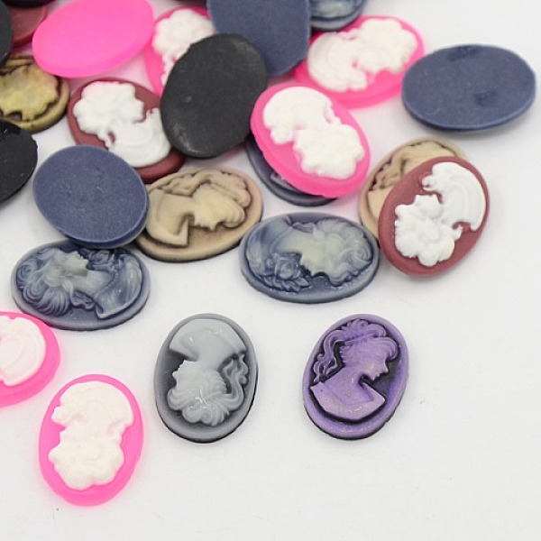 PandaHall Resin Cameos Cabochons, Oval, Mixed Color, 13x18mm Resin Oval Multicolor
PandaHall Resin Cameos Cabochons, Oval, Mixed Color, 13x18mm Resin Oval Multicolor