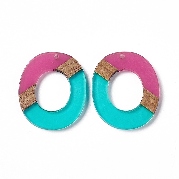 PandaHall Transparent Resin & Walnut Wood Pendants, Donut Charms, Turquoise, 38x32.5x3.5mm, Hole: 2mm Resin+Wood Donut Green
PandaHall Transparent Resin & Walnut Wood Pendants, Donut Charms, Turquoise, 38x32.5x3.5mm, Hole: 2mm Resin+Wood Donut Green