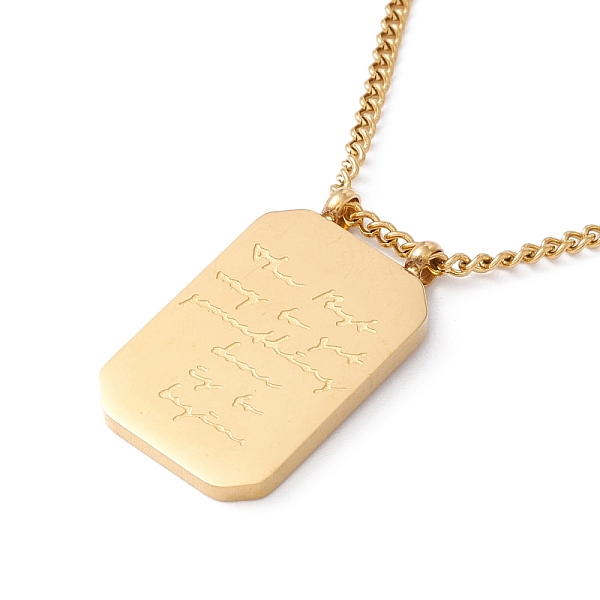 PandaHall Octagon with Word Tag Pendant Necklace, Ion Plating(IP) 304 Stainless Steel Jewelry for Women, Golden, 16.02 inch(40.7cm) 304...
PandaHall Octagon with Word Tag Pendant Necklace, Ion Plating(IP) 304 Stainless Steel Jewelry for Women, Golden, 16.02 inch(40.7cm) 304...
