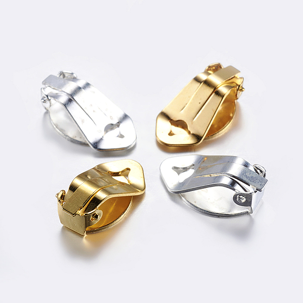PandaHall Brass Clip-on Earring Settings, with Round Flat Pad, Mixed Color, Tray: 14x11mm, 21x11x7mm Brass
PandaHall Brass Clip-on Earring Settings, with Round Flat Pad, Mixed Color, Tray: 14x11mm, 21x11x7mm Brass