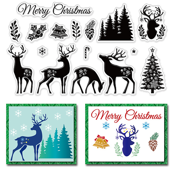 PandaHall CRASPIRE Merry Christmas Silicone Clear Stamps Elk Mistletoe Pine Cones Snowflake Patterns Clear Stamps for Card Making Decoration...
PandaHall CRASPIRE Merry Christmas Silicone Clear Stamps Elk Mistletoe Pine Cones Snowflake Patterns Clear Stamps for Card Making Decoration...