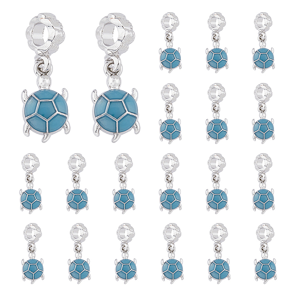 PandaHall DICOSMETIC 20Pcs Alloy Cadet Blue Enamel European Dangle Charms, Large Hole Pendants, Turtle, Platinum, 30mm, Turtle: 19x11x5mm...
PandaHall DICOSMETIC 20Pcs Alloy Cadet Blue Enamel European Dangle Charms, Large Hole Pendants, Turtle, Platinum, 30mm, Turtle: 19x11x5mm...