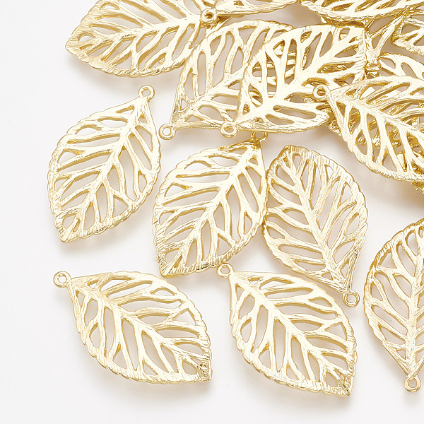 PandaHall Brass Pendants, Leaf, Real 18K Gold Plated, 23x13x1mm, Hole: 0.8mm Brass Leaf
PandaHall Brass Pendants, Leaf, Real 18K Gold Plated, 23x13x1mm, Hole: 0.8mm Brass Leaf