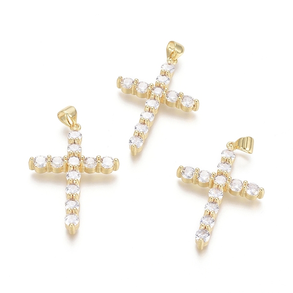 PandaHall Brass Micro Pave Clear Cubic Zirconia Pendants, Cross, Golden, 34.5x23.5x4.5mm, Hole: 3.5x4.5mm Brass+Cubic Zirconia Cross Clear
PandaHall Brass Micro Pave Clear Cubic Zirconia Pendants, Cross, Golden, 34.5x23.5x4.5mm, Hole: 3.5x4.5mm Brass+Cubic Zirconia Cross Clear