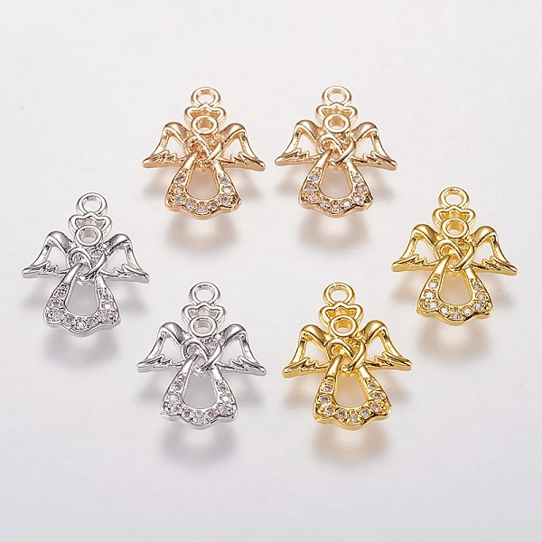 PandaHall Brass Micro Pave Cubic Zirconia Charms, Angel Pendants, Mixed Color, 17x12.5x1.5mm, Hole: 1.5mm Brass+Cubic Zirconia Angel & Fairy
PandaHall Brass Micro Pave Cubic Zirconia Charms, Angel Pendants, Mixed Color, 17x12.5x1.5mm, Hole: 1.5mm Brass+Cubic Zirconia Angel & Fairy