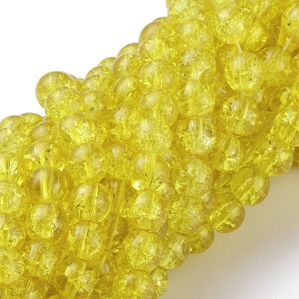 PandaHall Yellow Crackle Glass Round Beads Strands, 8mm, Hole: 1.3~1.6mm, about 100pcs/strand, 31.4 inch Glass Round Yellow
PandaHall Yellow Crackle Glass Round Beads Strands, 8mm, Hole: 1.3~1.6mm, about 100pcs/strand, 31.4 inch Glass Round Yellow