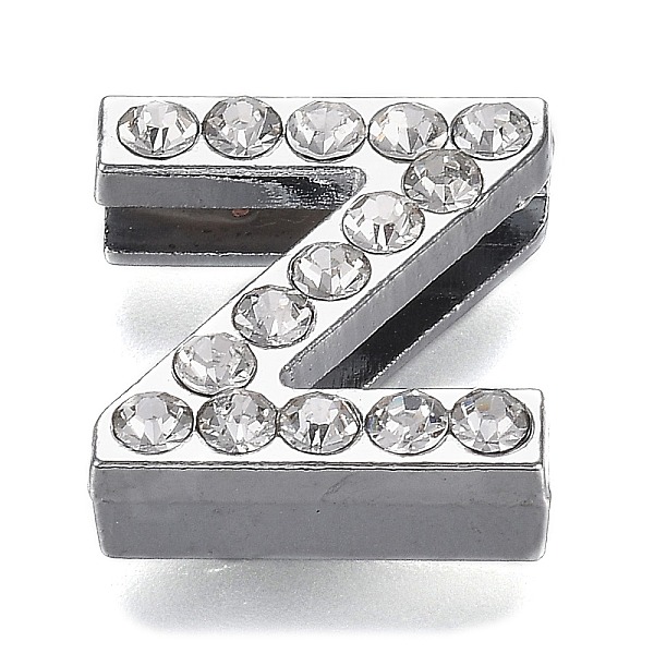PandaHall Alloy Letter Slide Charms, with Crystal Rhinestone, Cadmium Free & Lead Free, Platinum, Letter.Z, 21x21x6.5mm, Hole: 3x18.5mm..., Clear
PandaHall Alloy Letter Slide Charms, with Crystal Rhinestone, Cadmium Free & Lead Free, Platinum, Letter.Z, 21x21x6.5mm, Hole: 3x18.5mm..., Clear